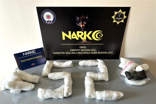 Ordu’da 9 kilogram metamfetamin ele geçirildi