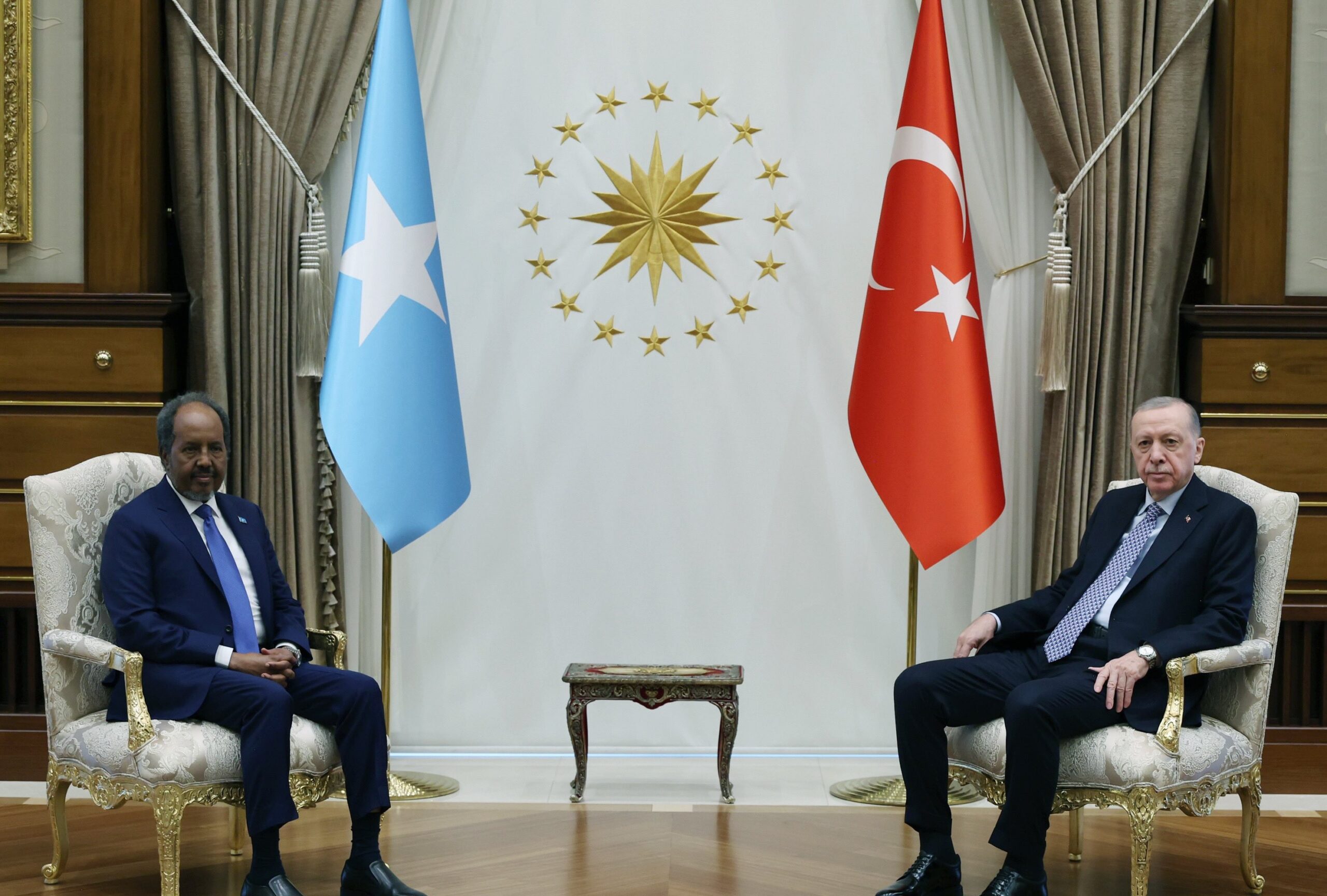 Cumhurbaşkanı Erdoğan, Somali Cumhurbaşkanı Mahmud ile bir araya geldi