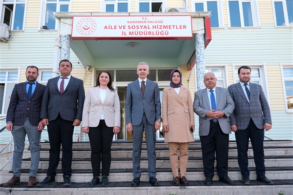 Karaman Valisi Çiçekli, Aile ve Sosyal Hizmetler İl Müdürlüğünü ziyaret etti