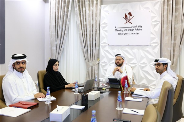 Katarlı Bakan El Huleyfi, Türkiye Cumhuriyeti Dışişleri Bakan Yardımcısı Duran ile görüştü