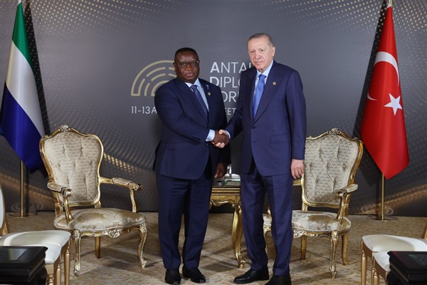 Cumhurbaşkanı Erdoğan, Sierra Leone Cumhurbaşkanı Bio ile görüştü