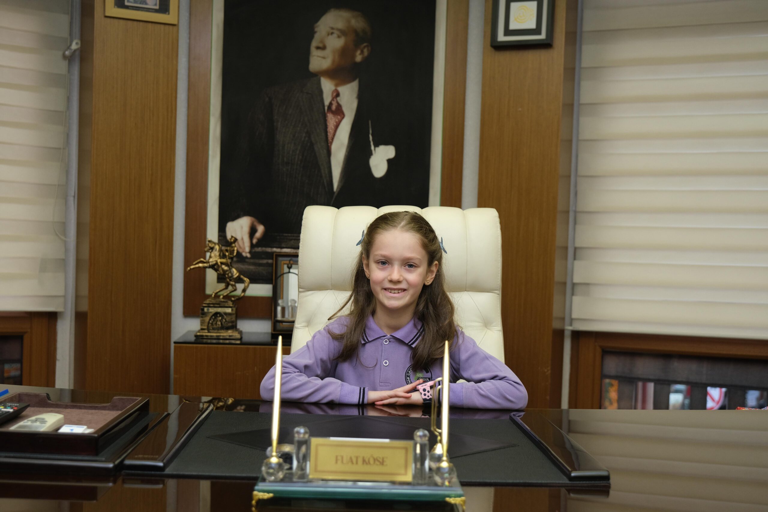 Başkan Köse, koltuğunu 23 Nisan nedeniyle devretti