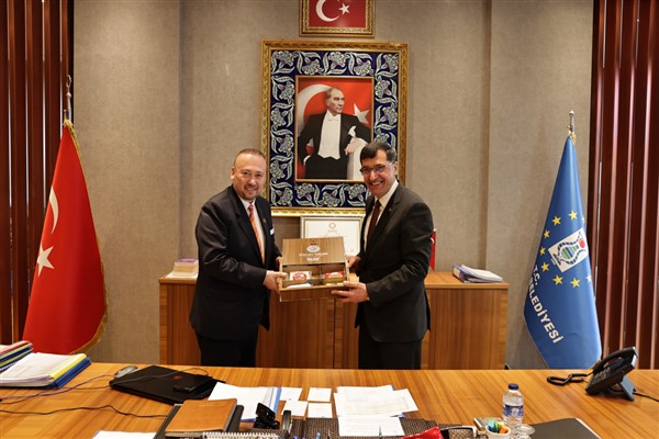 Başkan Yalım ve Kahveci bir araya geldi