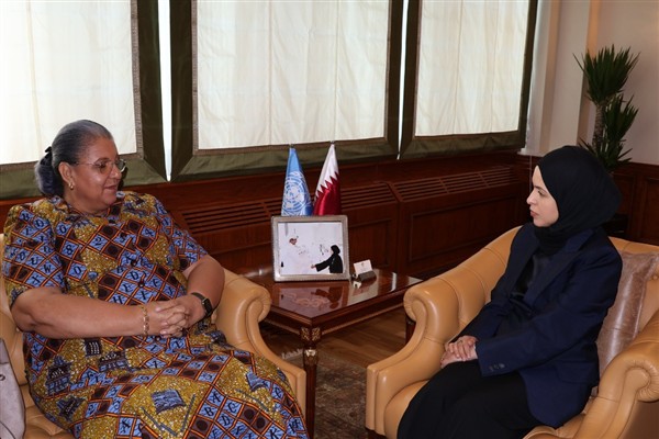Katar’ın BM Daimi Temsilcisi Al-Thani, UNSMIL Başkanı Tetteh ile bir araya geldi