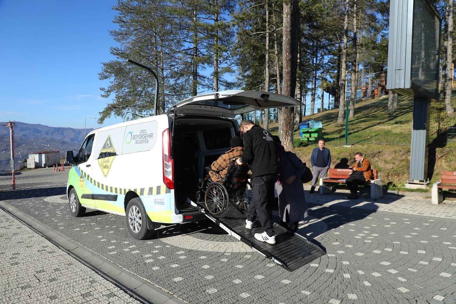 Ordu Büyükşehir Belediyesi’nden “Engelsiz Taksi” hizmeti