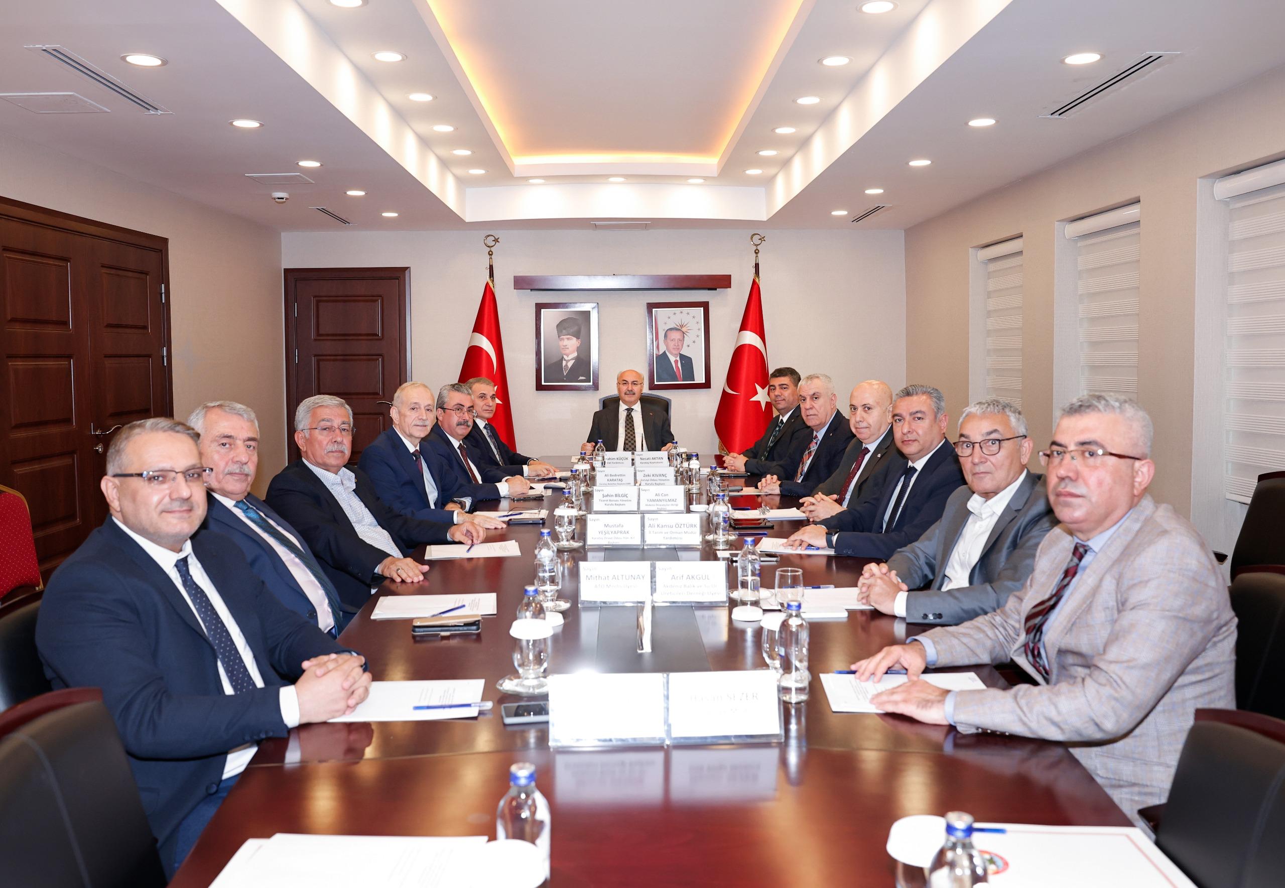 Karataş Tarıma Dayalı Su Ürünleri ve Sera OSB toplantıları gerçekleştirildi