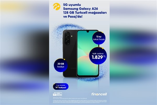 Türkiye’de üretilen 5G destekli Samsung Galaxy A26 (128GB) Turkcell’de