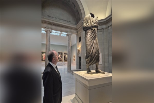 Marcus Aurelıus heykeli Türkiye’ye teslim edildi