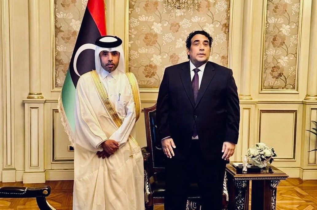 Zabin el-Doğari, Libya Devleti Başkanlık Konseyi Başkanı el-Menfi ile görüştü