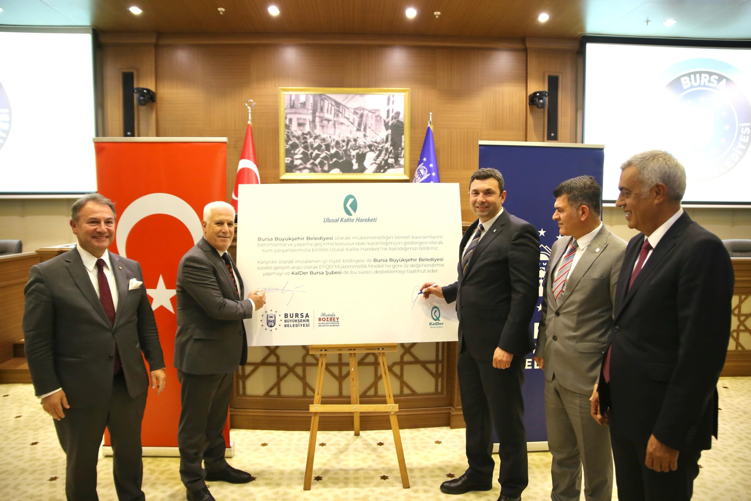 Bursa Büyükşehir Belediyesi, Ulusal Kalite Hareketi İyi Niyet Bildirgesi’ni imzaladı