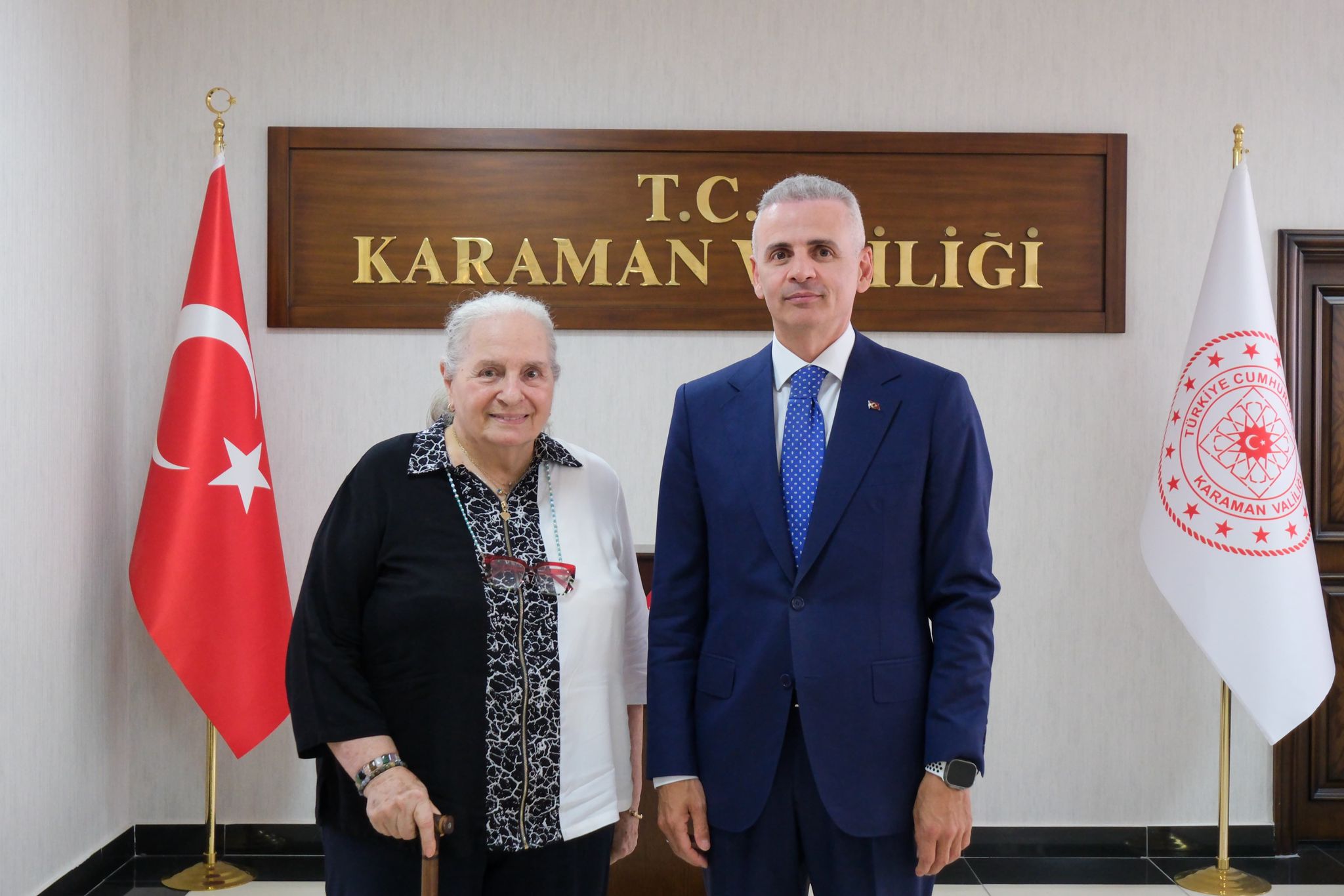 Vali Çiçekli, Kazım Karabekir Paşa’nın kızı Timsal Karabekir’i ağırladı