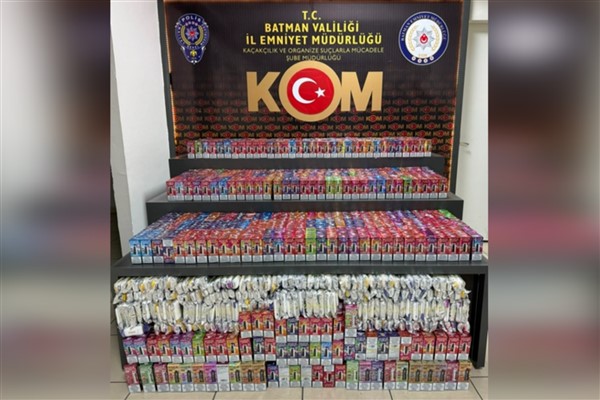 Batman’da 2 bin 100 adet kaçak elektronik sigara ele geçirildi