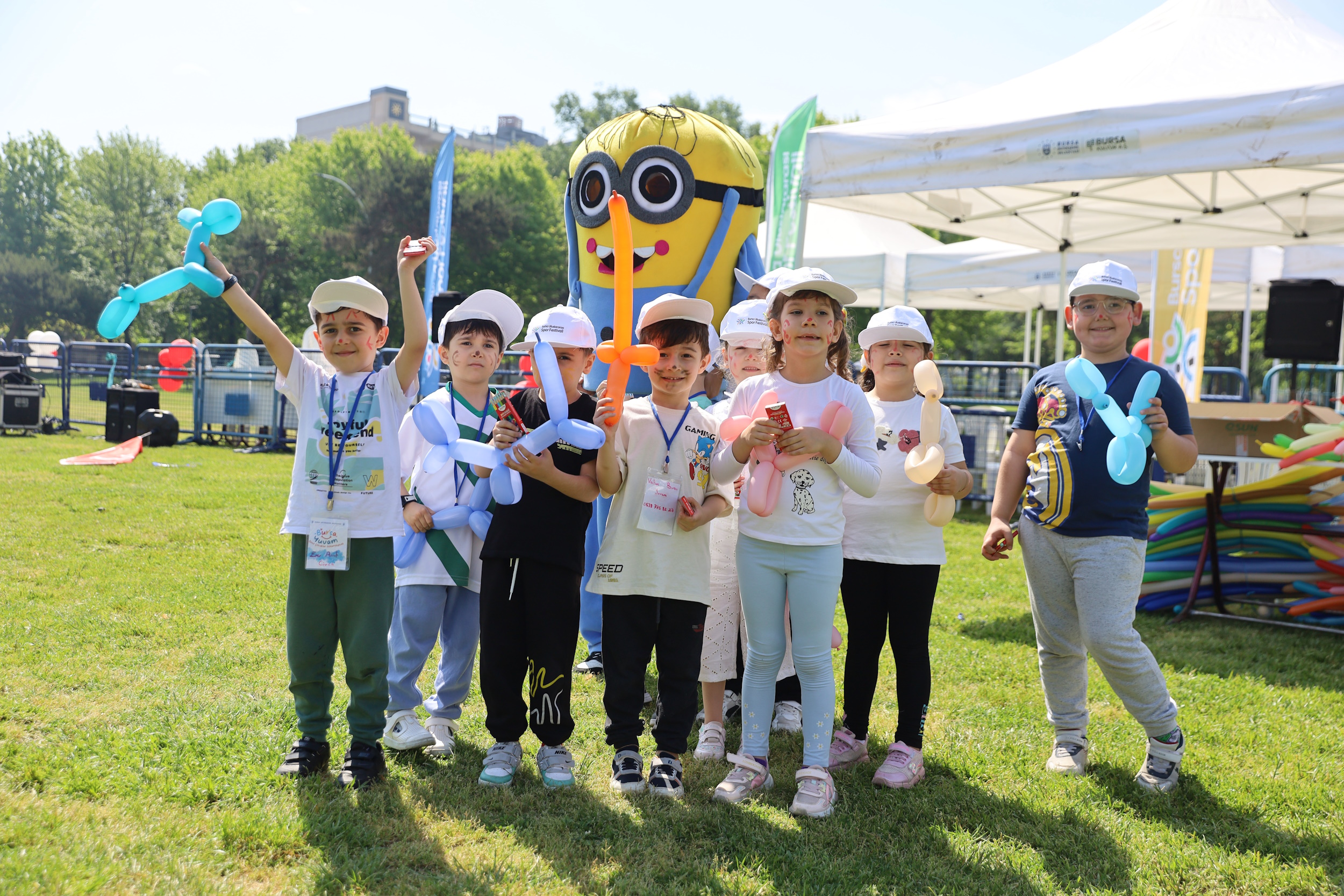 Bursa Uluslararası Spor Festivali kapsamında Anaokulu Şenliği yapıldı