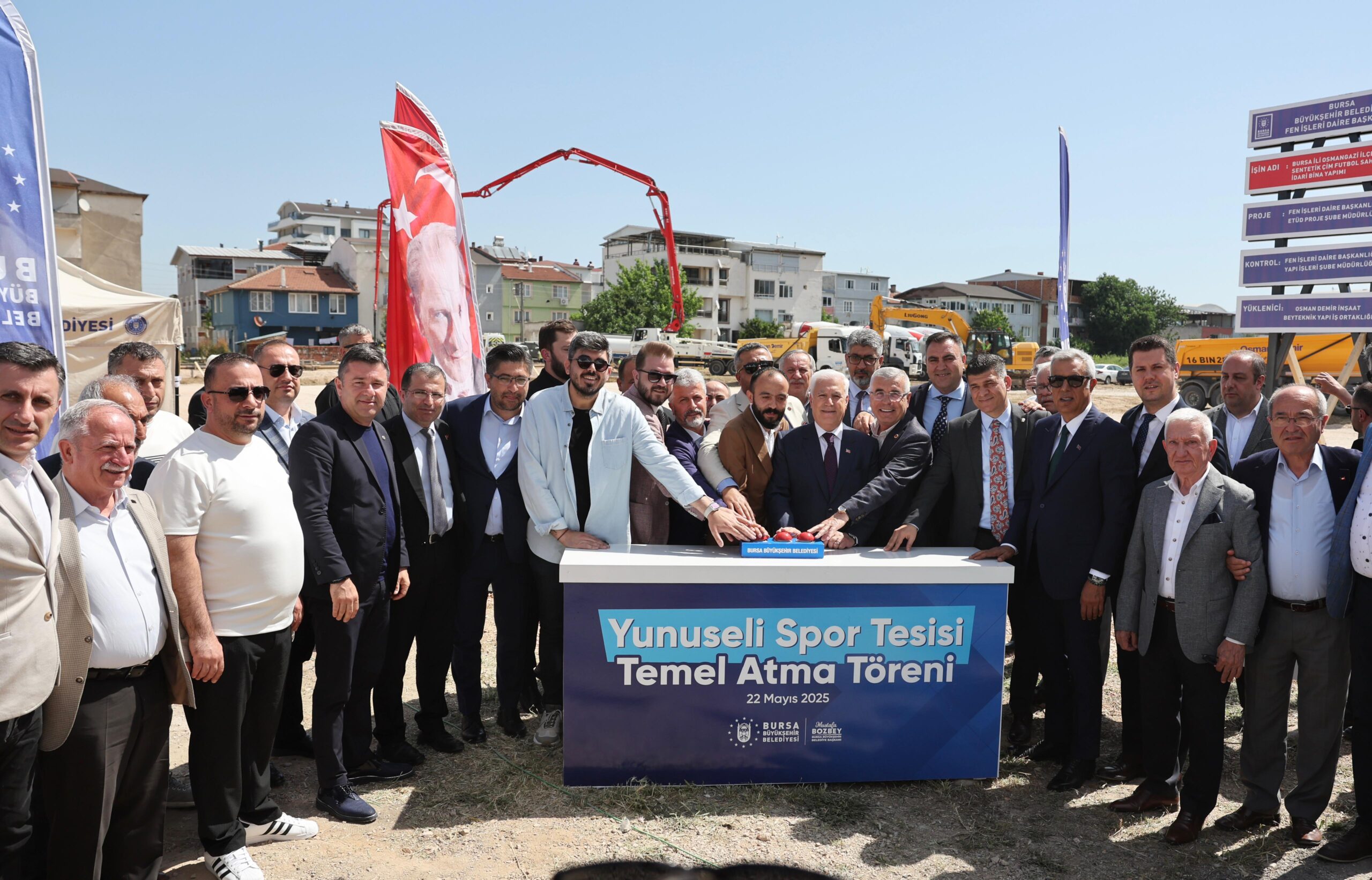 Yunuseli Mahallesi’ne yapılacak spor tesisinin temeli törenle atıldı