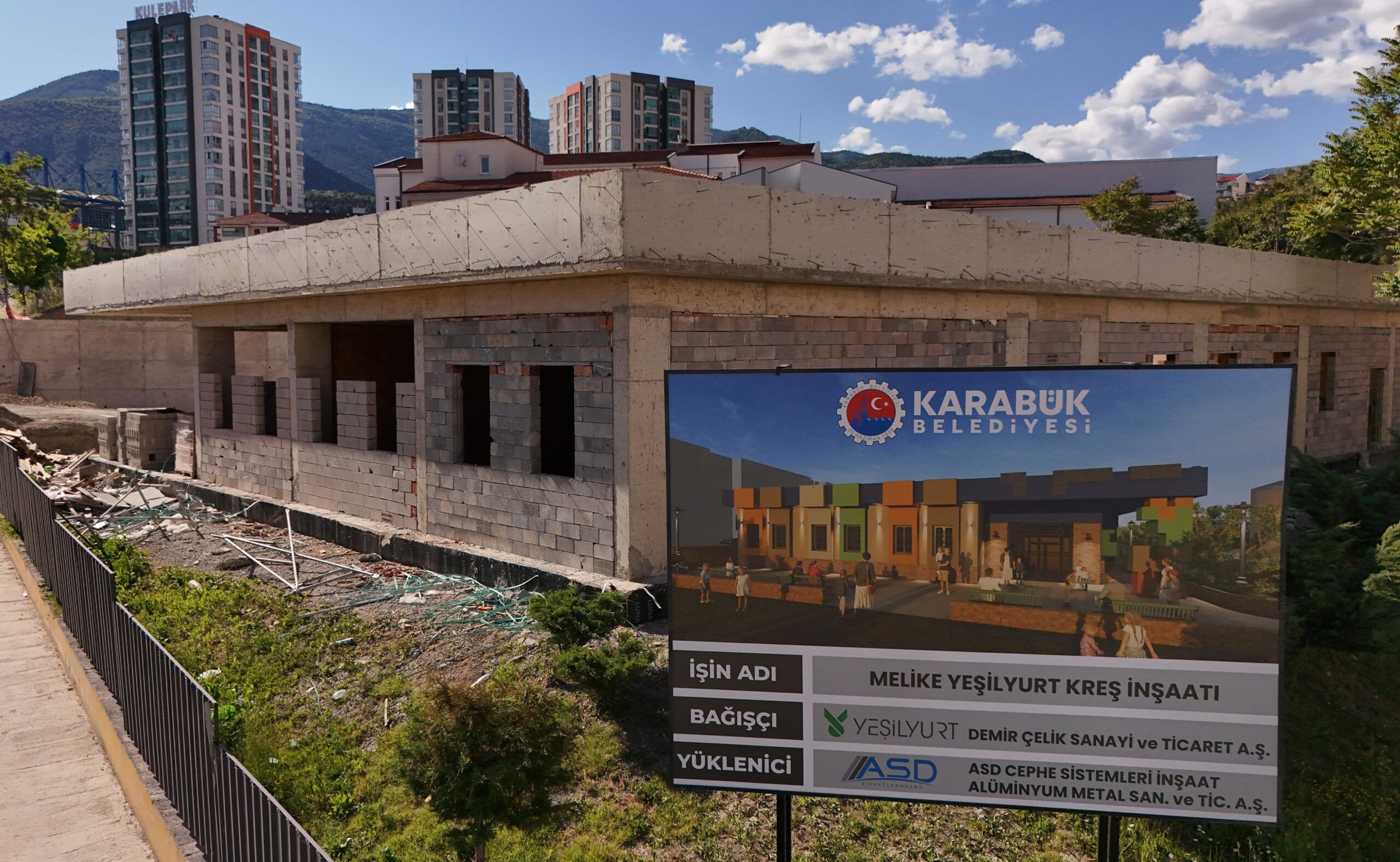 Melike Yeşilyurt Kreşi’nde çalışmalar hızla sürüyor