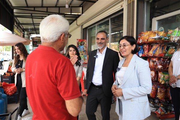 Kayapınar Eş Başkanlarında denetim ve esnaf ziyareti