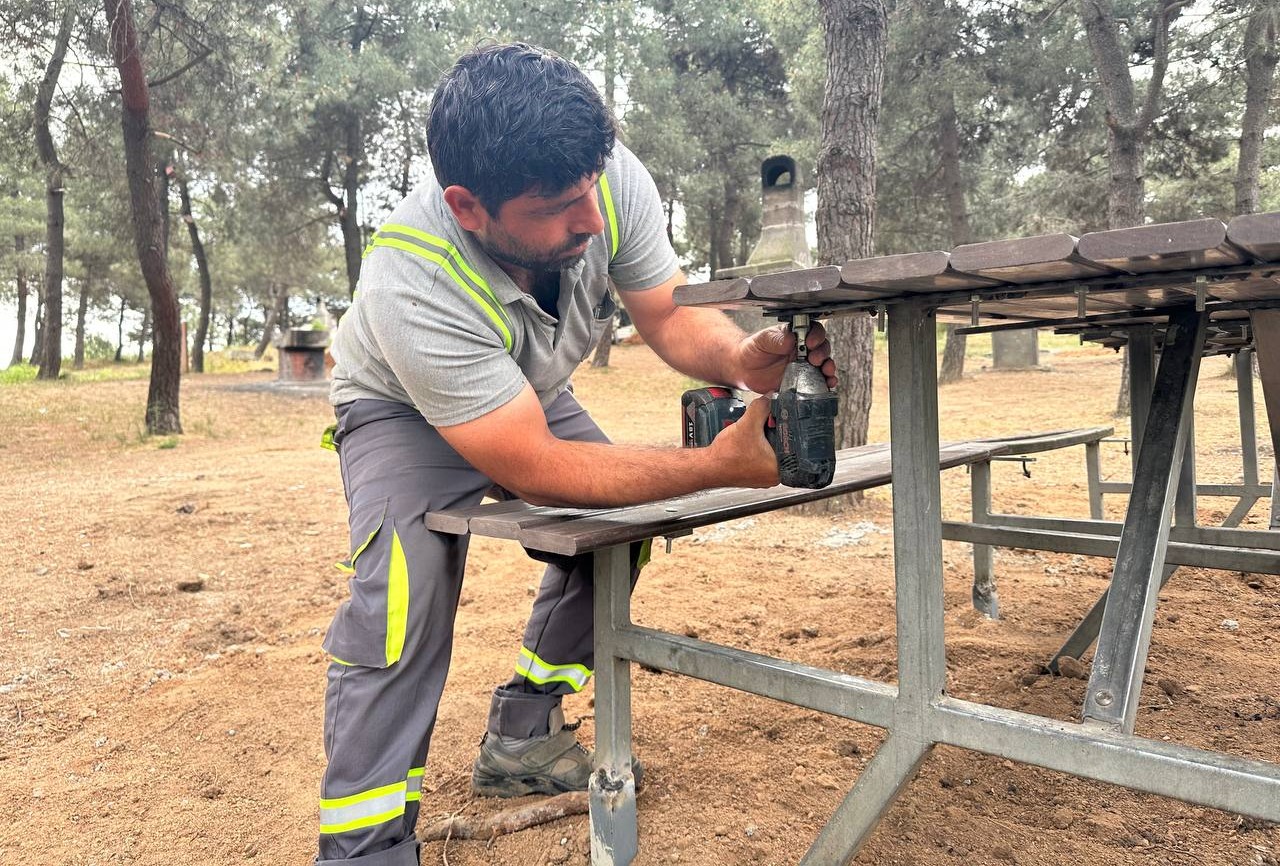 Kuştepe Mesire Alanı’nda bakım çalışması