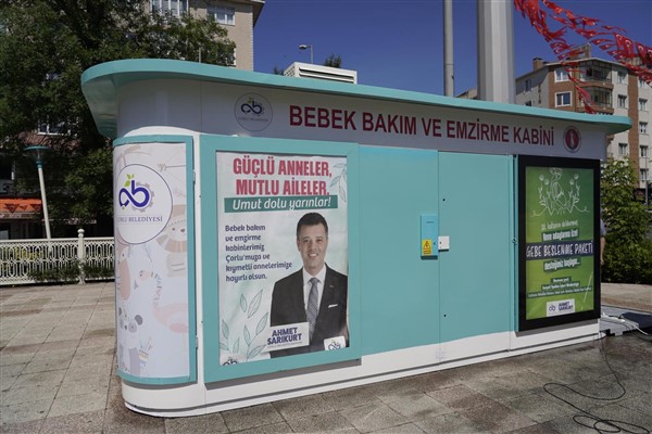 Çorlu’da bebek bakım ve emzirme kabinleri hizmete sunuldu