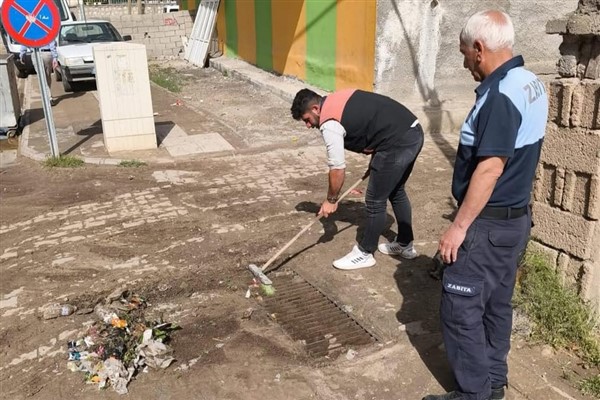 Mazıdağı’nda yağış sonrası kapanan mazgallar açıldı