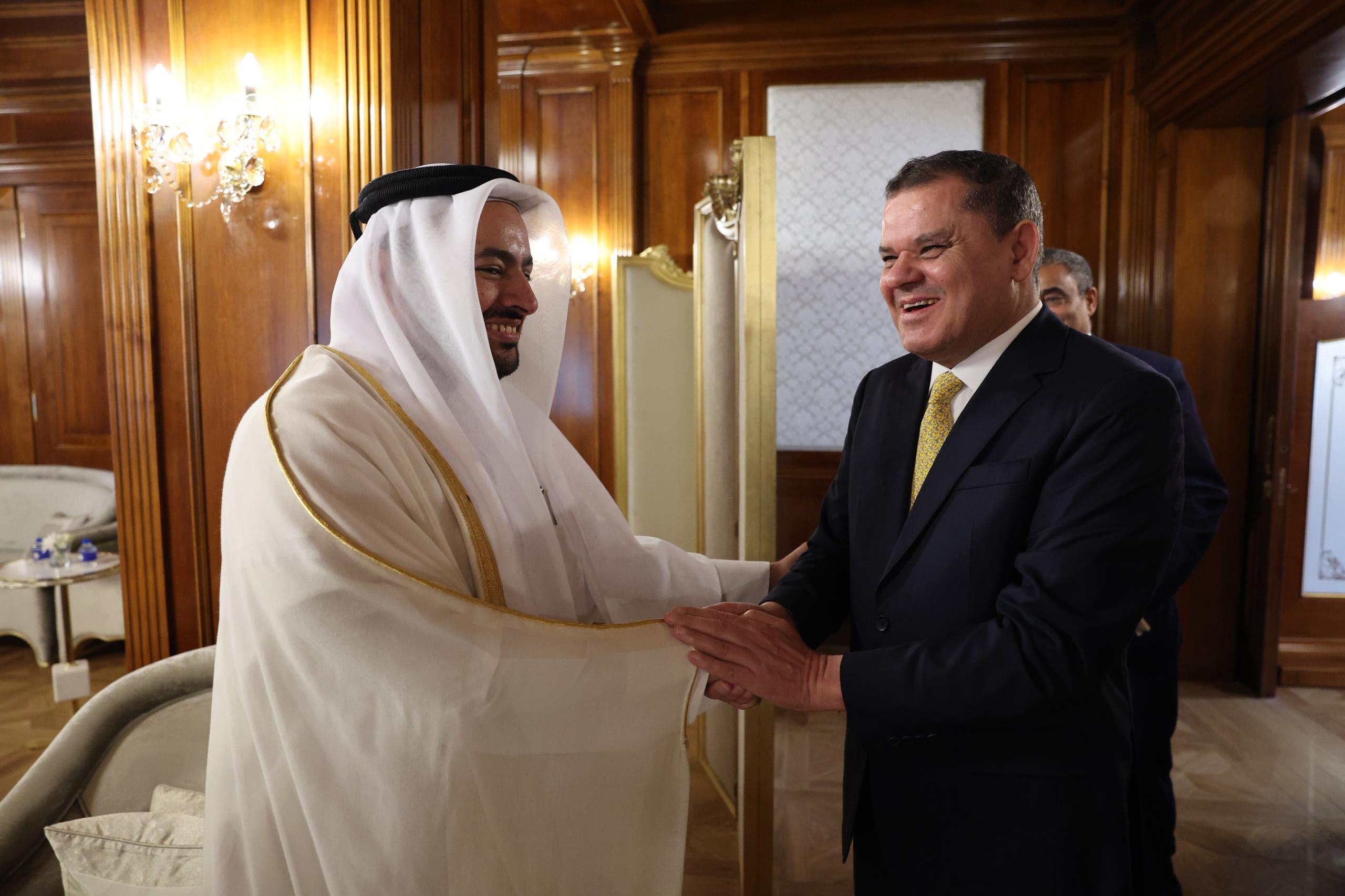 Bakan Al Khulaifi, Libya Devleti Milli Birlik Hükümeti Başbakanı Dubeybe ile görüştü