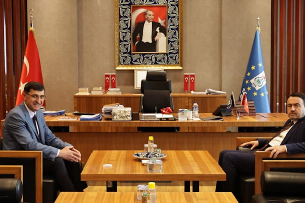 Vali Musa Işın’dan Başkan Eyüp Kahveci’ye ziyaret