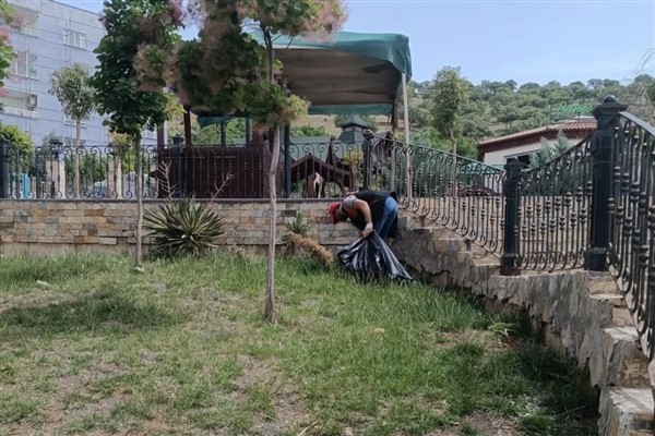 Mazıdağı’nda parklar baştan aşağı temizlendi