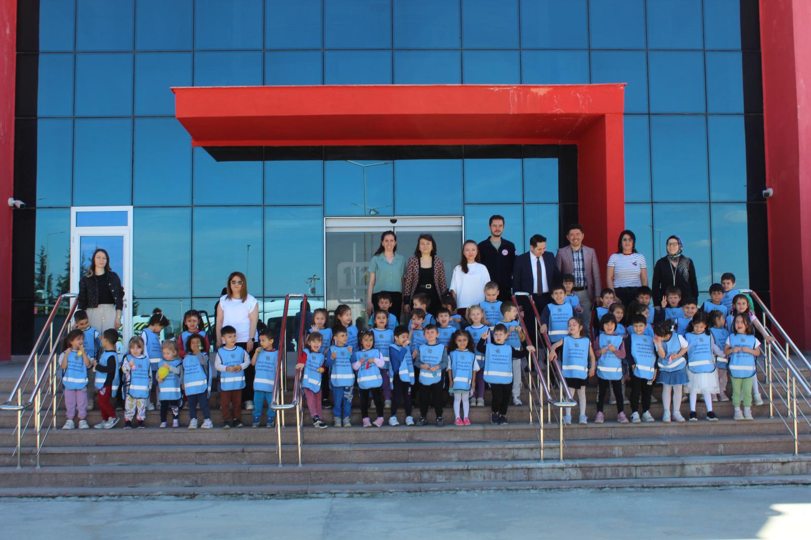 Es Çocuk Evi öğrencilerinden 112 Acil Çağrı Merkezi’ne ziyaret