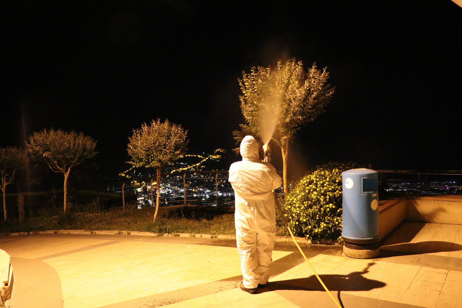 Alanya Belediyesi’nden yeşil alanlarda zirai mücadele