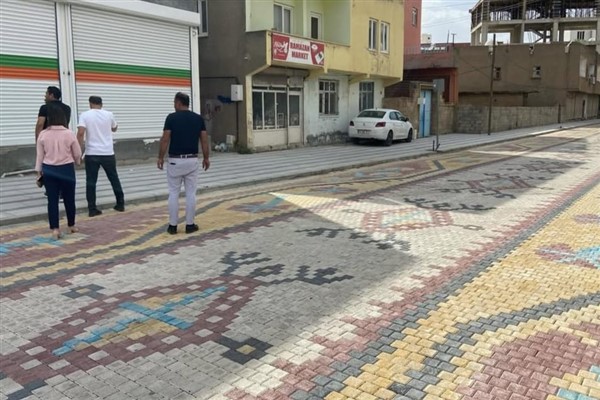 Mazıdağı’nda halı desenli cadde projesinde sona yaklaşılıyor