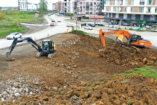 Ordu Büyükşehir Belediyesi’nin kavşak düzenleme çalışmaları