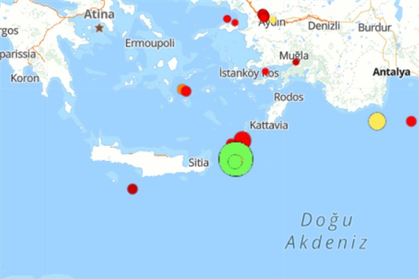 Akdeniz’de 6.0 büyüklüğünde deprem