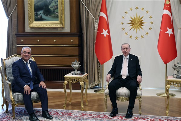 Cumhurbaşkanı Erdoğan, DSP Genel Başkanı Aksakal’ı kabul etti
