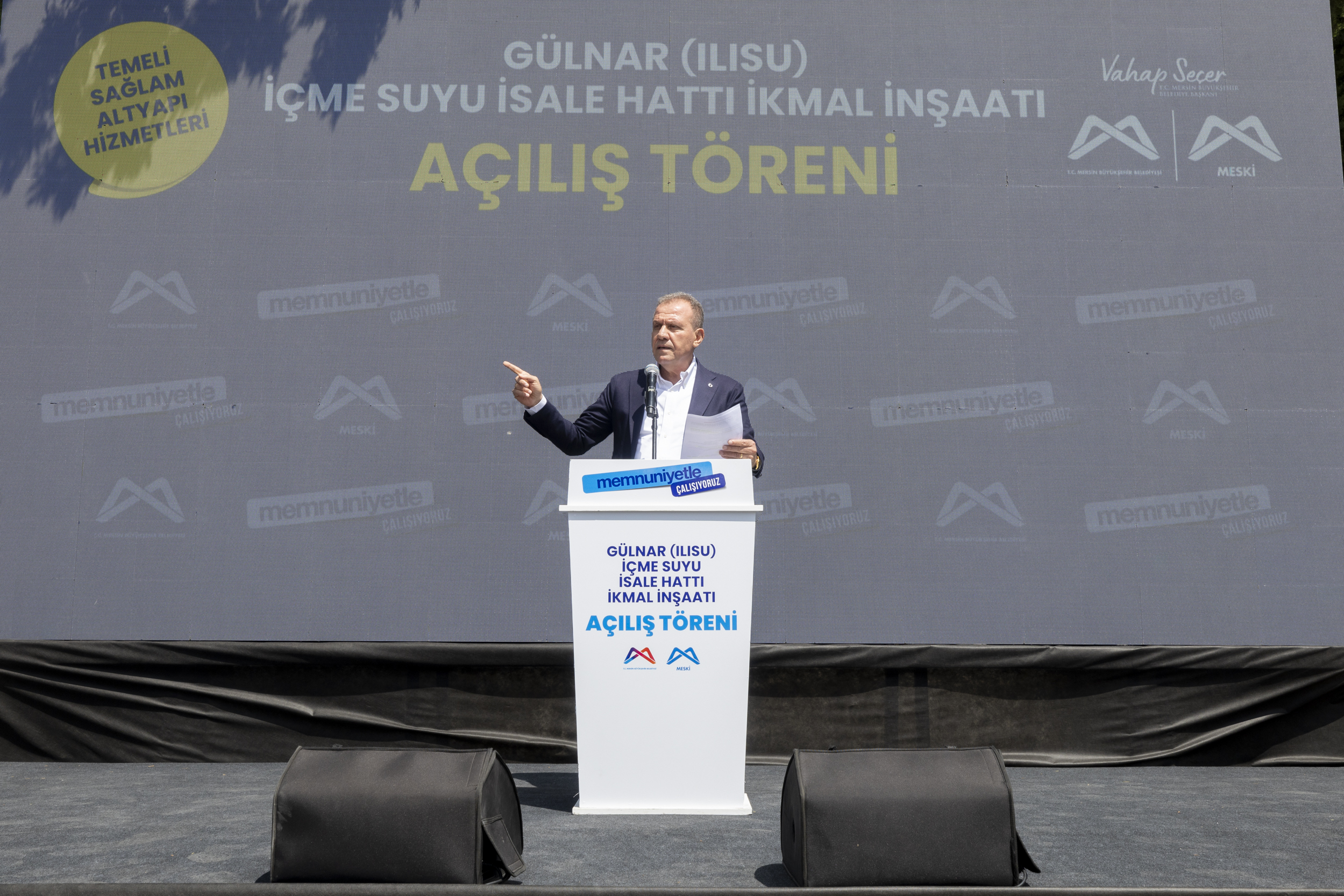 Başkan Seçer, Gülnar İçme Suyu İsale Hattı İkmal İnşaatı Açılış Töreni’ne katıldı