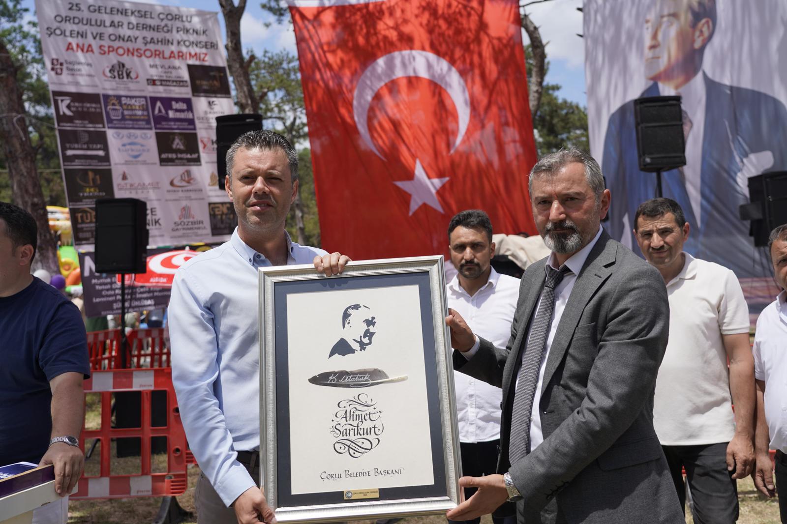 Başkan Sarıkurt, Çorlu Ordulular Derneği piknik şölenine katıldı