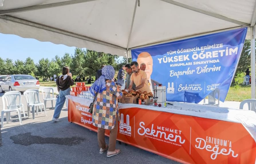 Erzurum Büyükşehir Belediyesi’nden YKS’ye giren öğrencilere destek