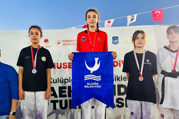 Aliağa’nın genç taekwondocuları Manisa’dan madalya ve kupa ile döndü