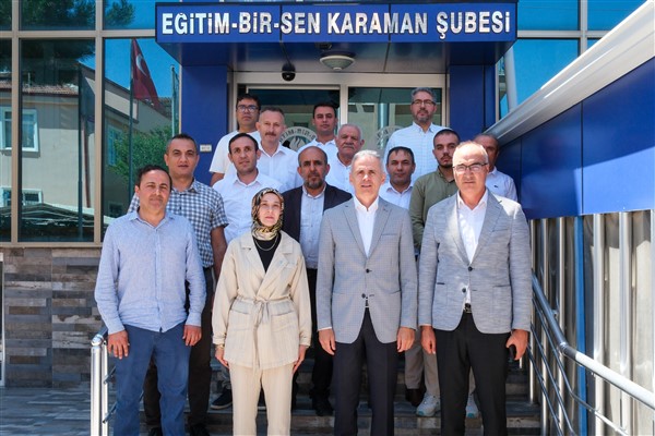 Karaman Valisi Çiçekli’den Memur-Sen ve Kamu-Sen Karaman İl Temsilciliğine ziyaret