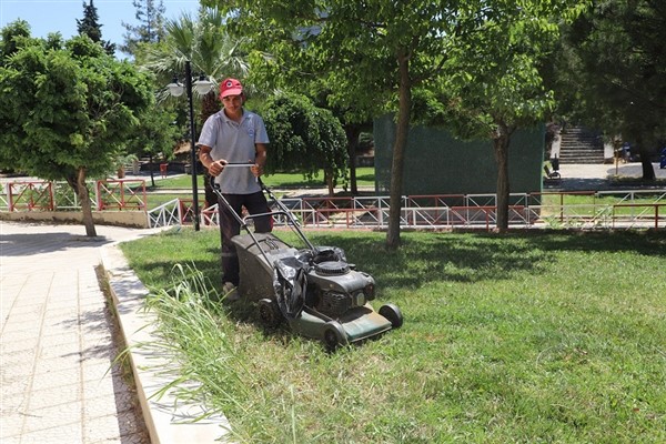 Menderes Belediyesi’nden ot temizliği