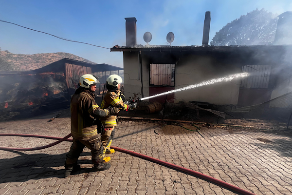 Bayındır’da ot yangını yerleşim alanlarını tehdit etti, 100 kişi tahliye edildi