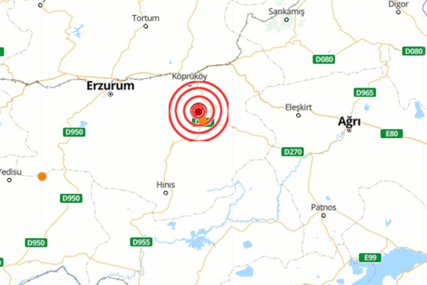Erzurum’da deprem
