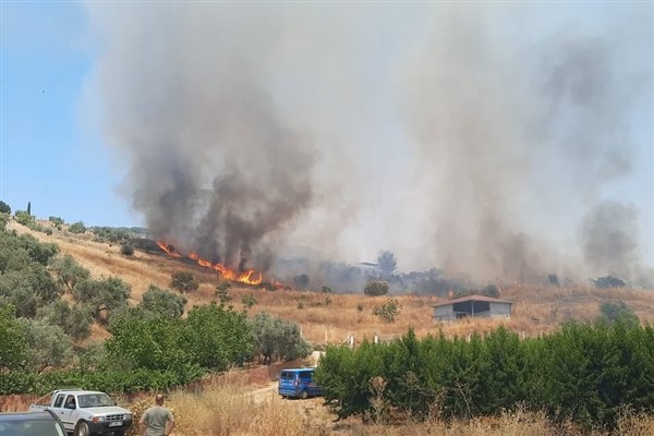 Selçuk’ta zeytinlik alanda çıkan yangın kontrol altına alındı