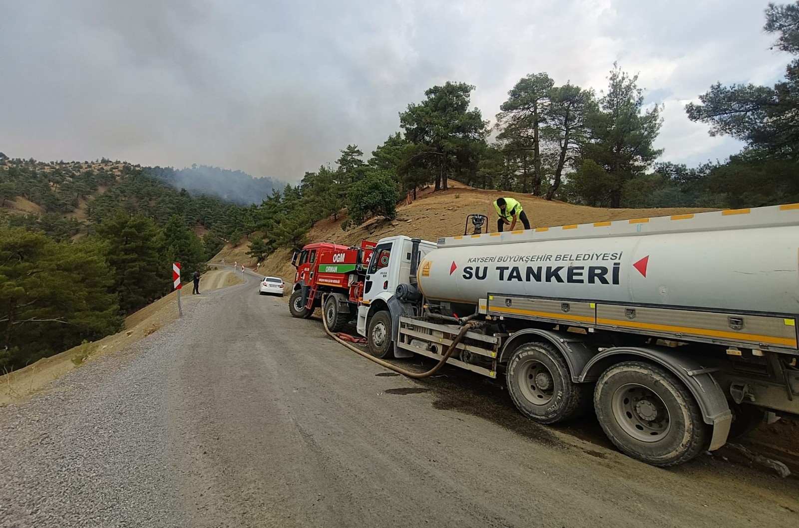 Kayseri Büyükşehir Belediyesi’nden Kahramanmaraş’taki orman yangınına destek
