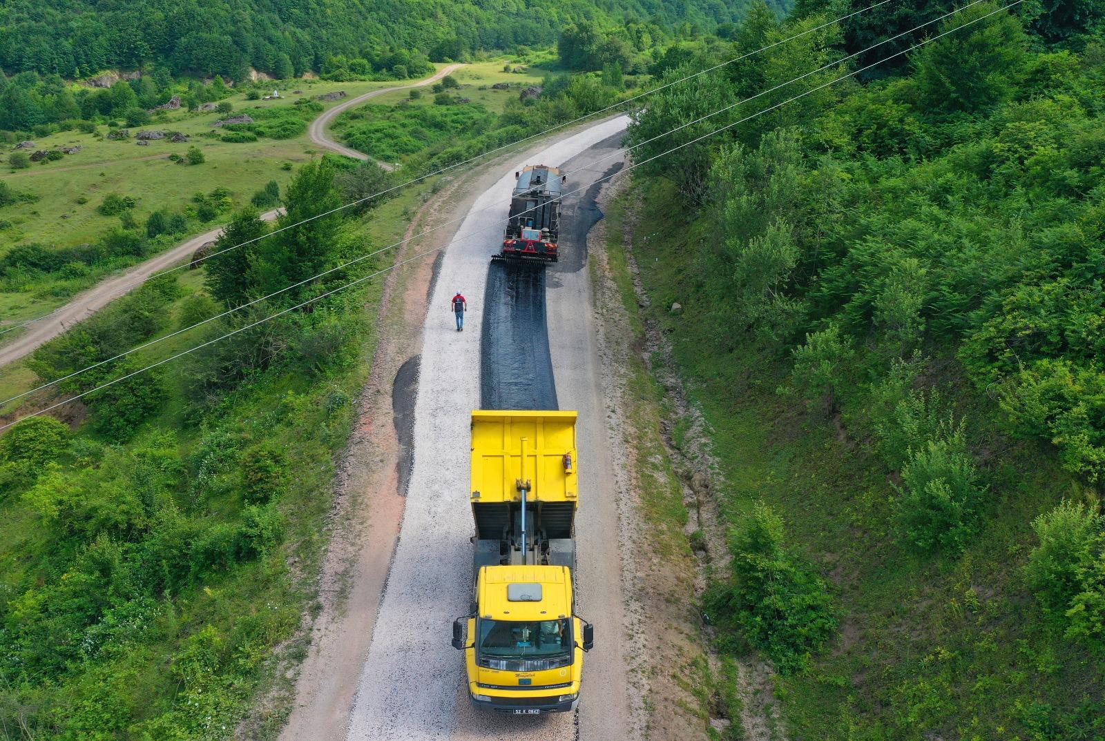 Ordu’dan Tokat’a bağlantı sağlayan güzergah modernize ediliyor