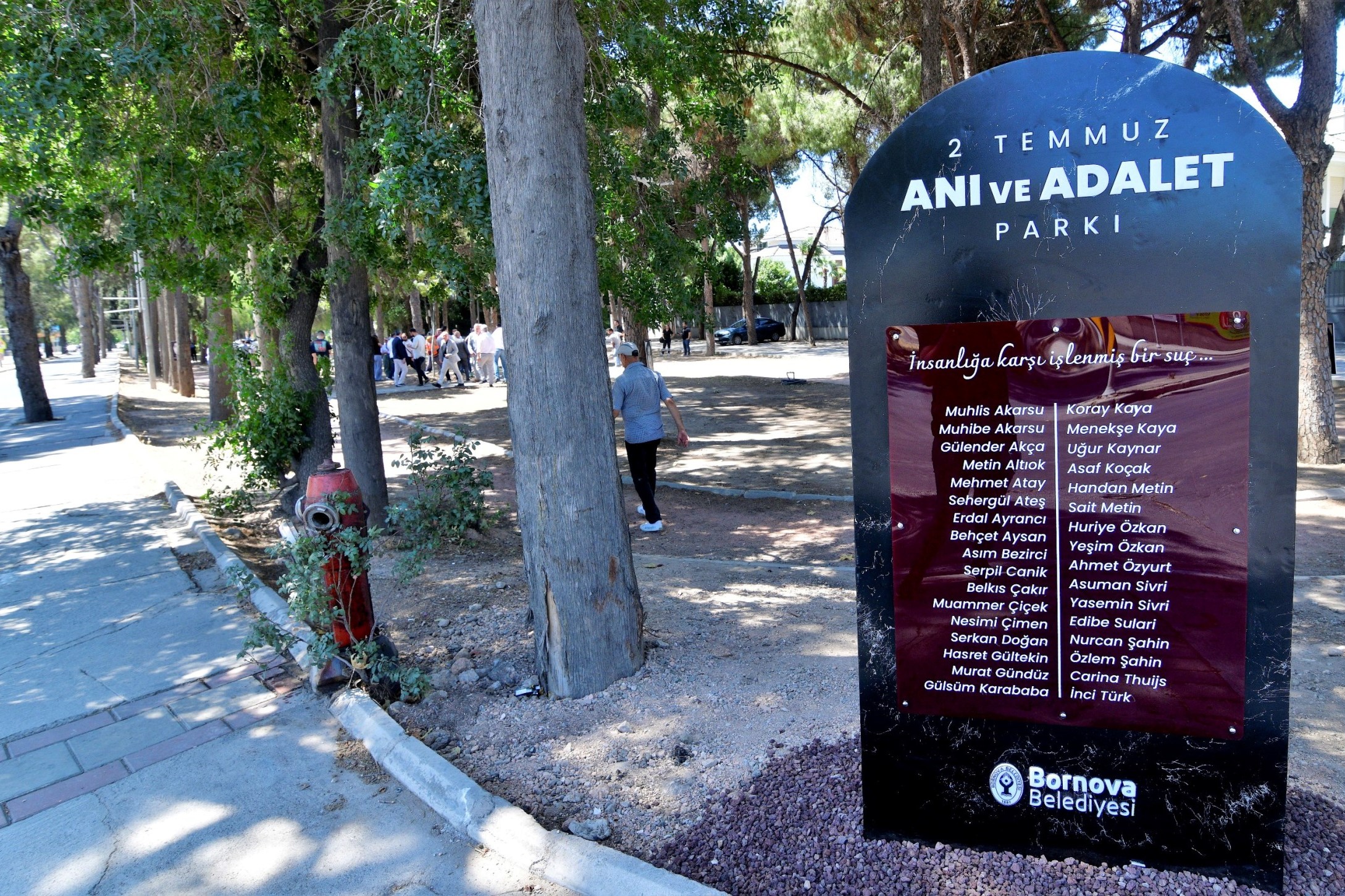 “2  Temmuz Anı ve Adalet Parkı” Bornova’da açıldı