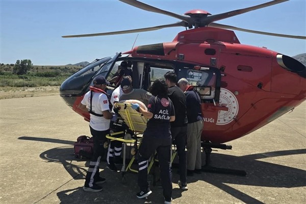 Gökçeada Devlet Hastanesi’ndeki hasta hava yoluyla Çanakkale’ye sevk edildi