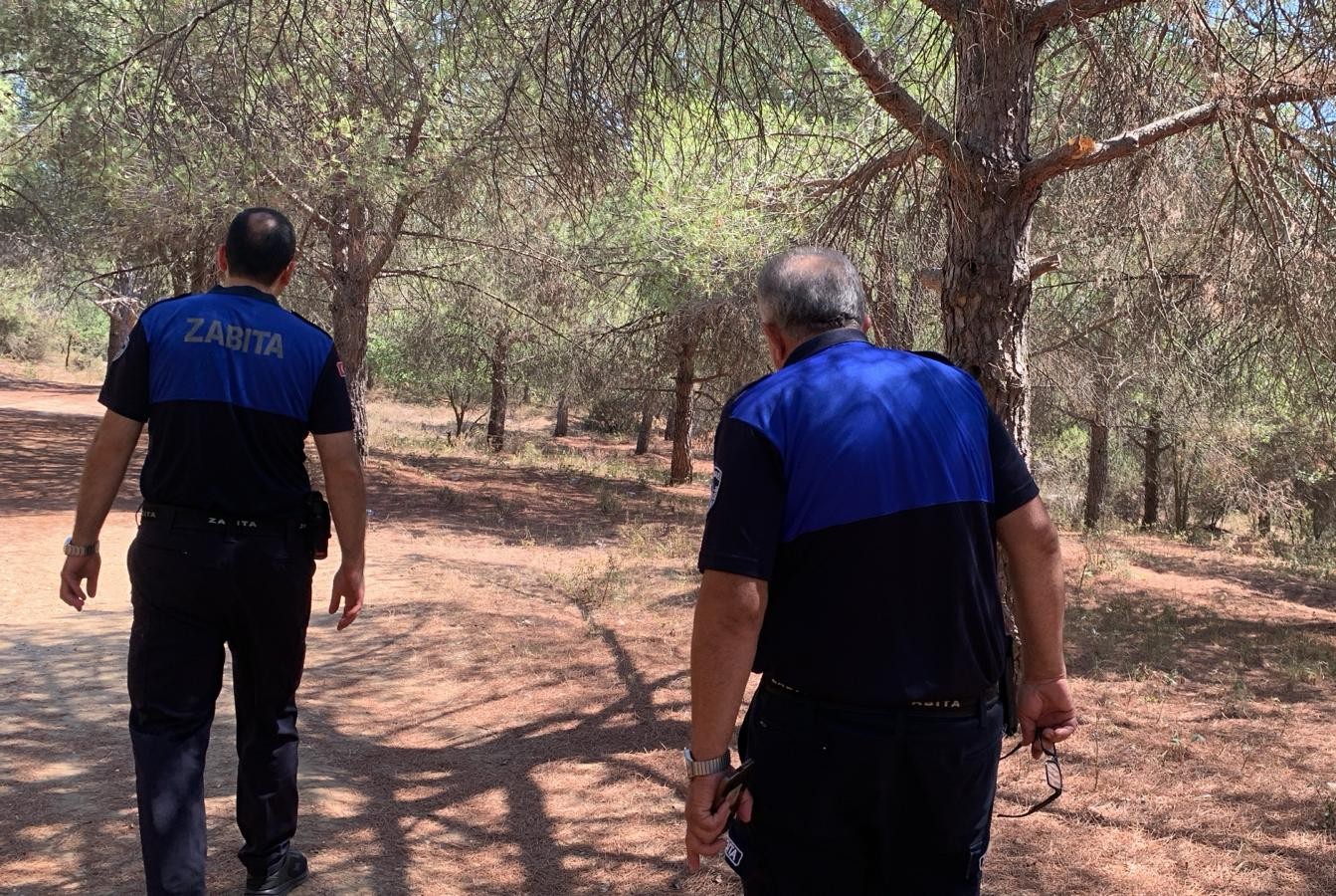 Orhangazi zabıtası yaz boyunca yangın tehlikesine karşı sahada