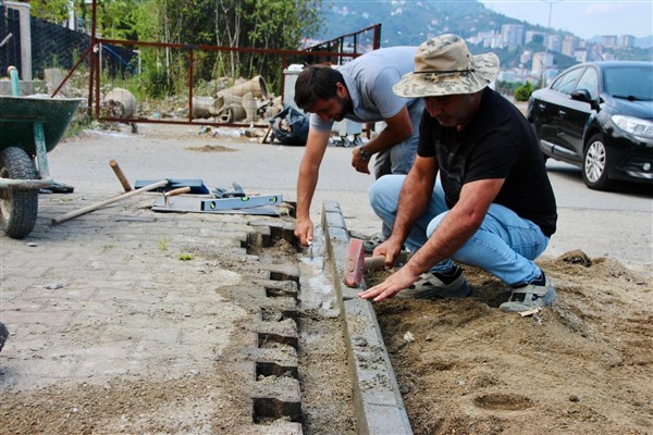 Giresün’da kaldırımlara engelli rampaları yapılıyor
