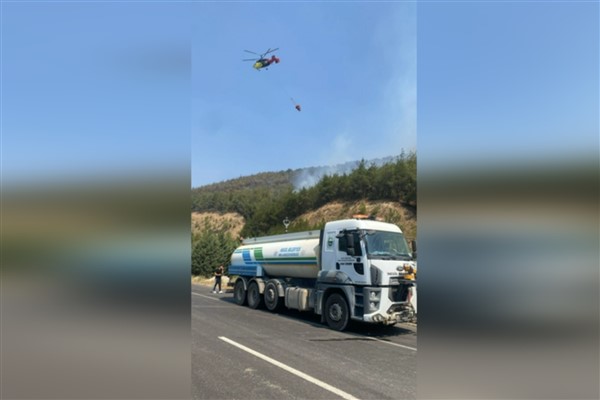 İnegöl Belediyesi’nden yangın bölgesindeki söndürme çalışmalarına destek
