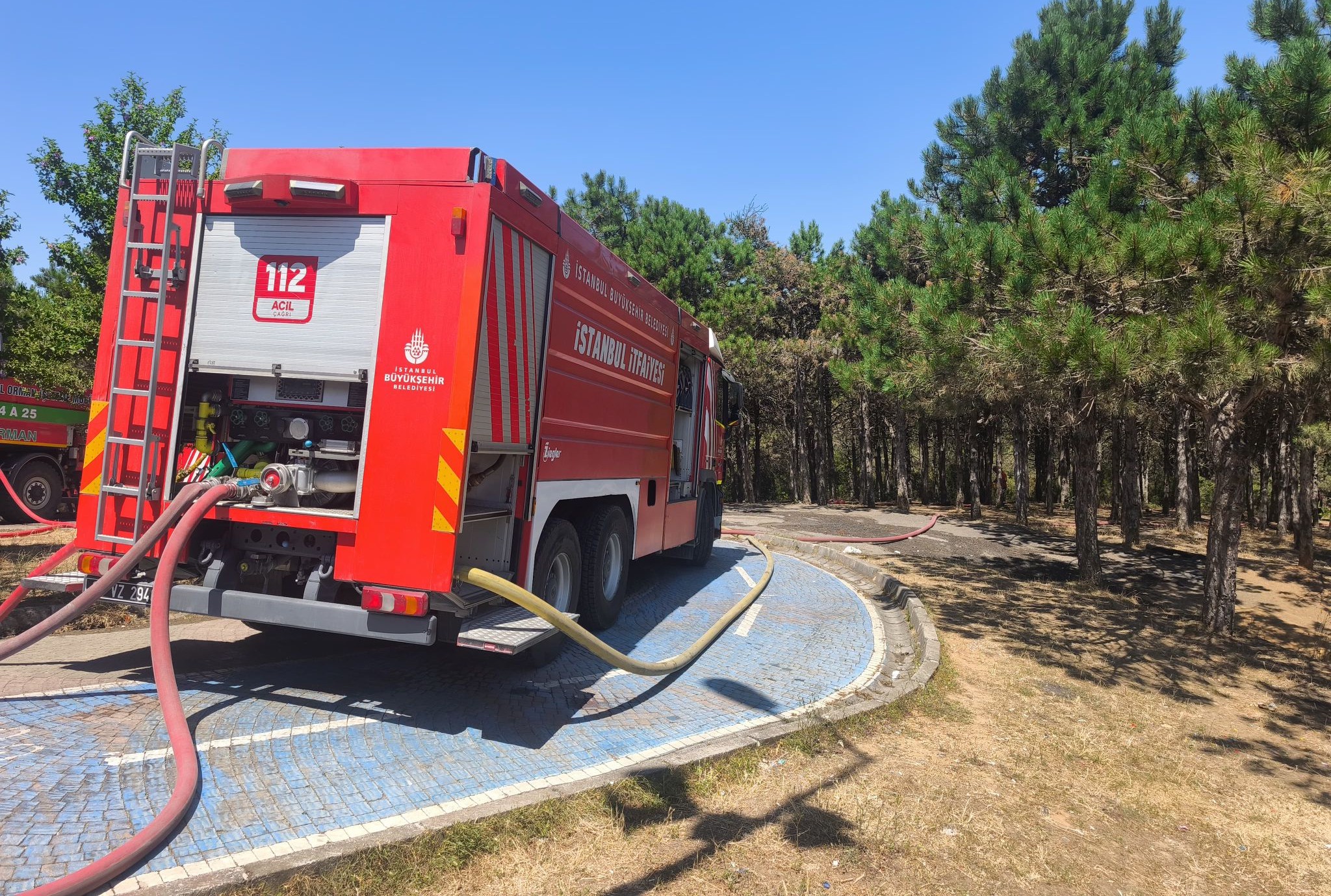 Sultangazi Hacı Bektaş-ı Veli Kent Ormanı’ndaki yangına müdahale sürüyor