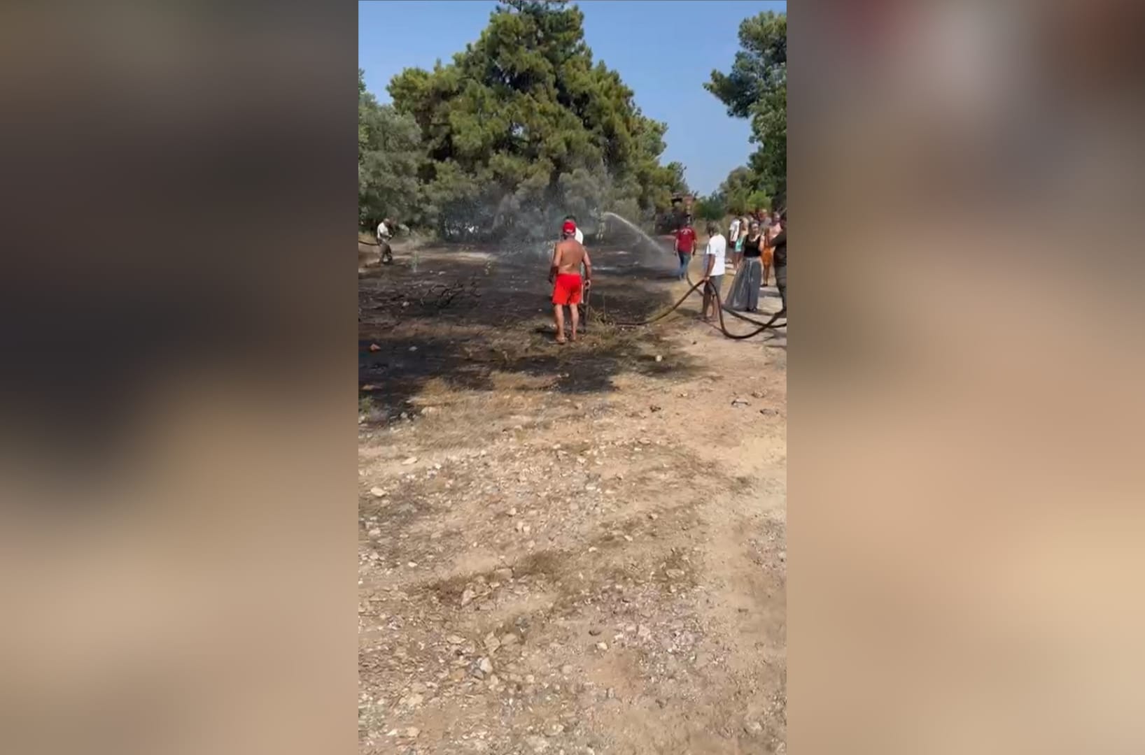 Bozbük’te çıkan yangın, vatandaşların yoğun çabalarıyla büyümeden söndürüldü